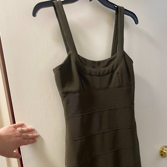 Walter Baker Olive Green Bandage Bodycon Dress - Perfect for a Night Out size XS - Picture 8 of 14